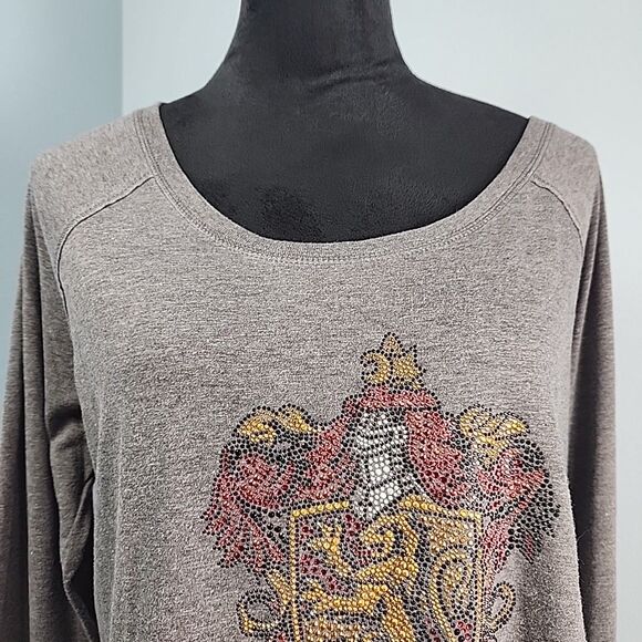 Universal Studios Gryffindor Harry Potter Rhinestone Studded Shirt Size XL - Picture 3 of 8